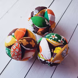 Gripboll orange/brun/gul