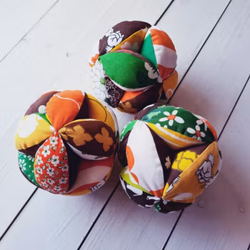 Gripboll orange/brun/gul