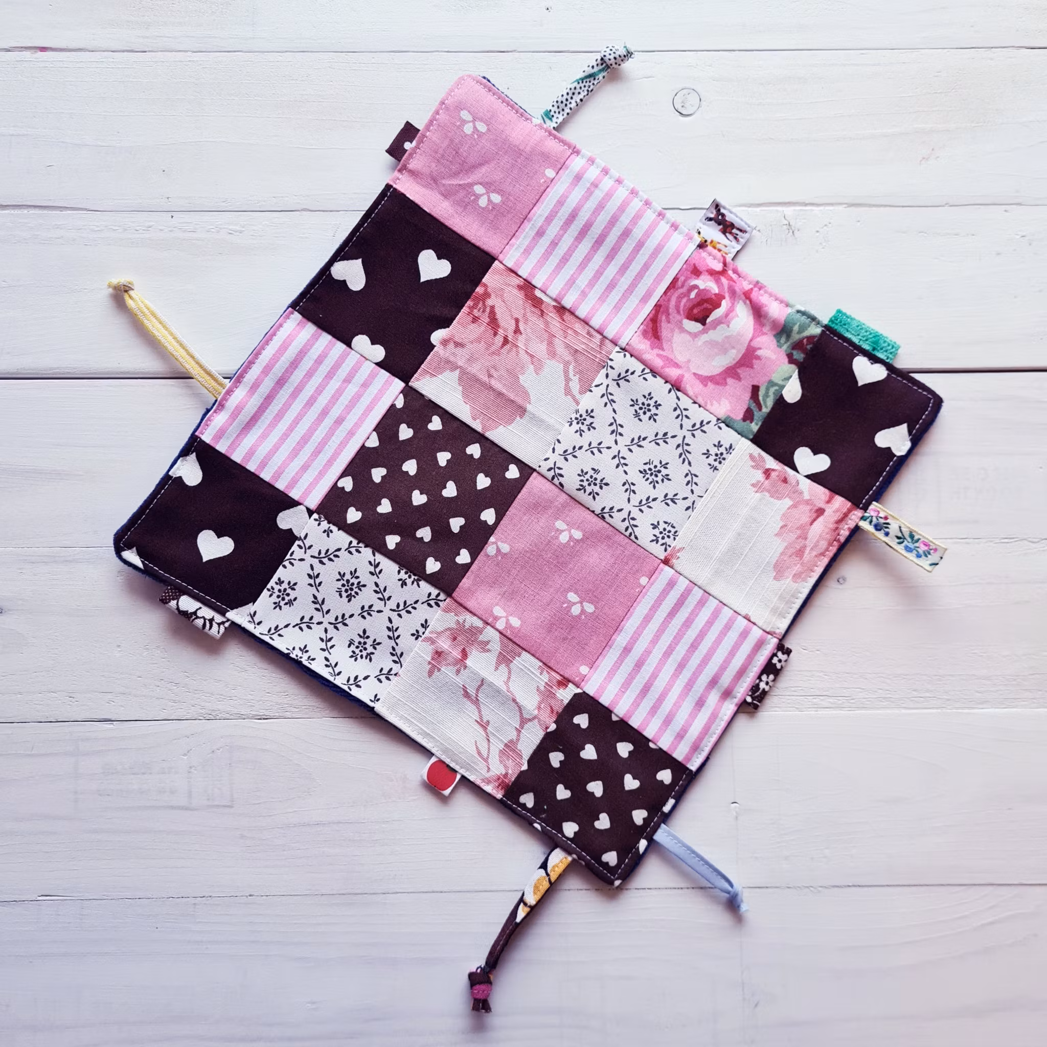 Snuttefilt rosa/brun