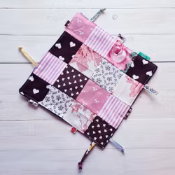 Snuttefilt rosa/brun