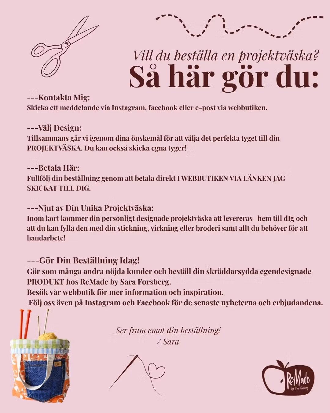 Förbeställd Projektväska