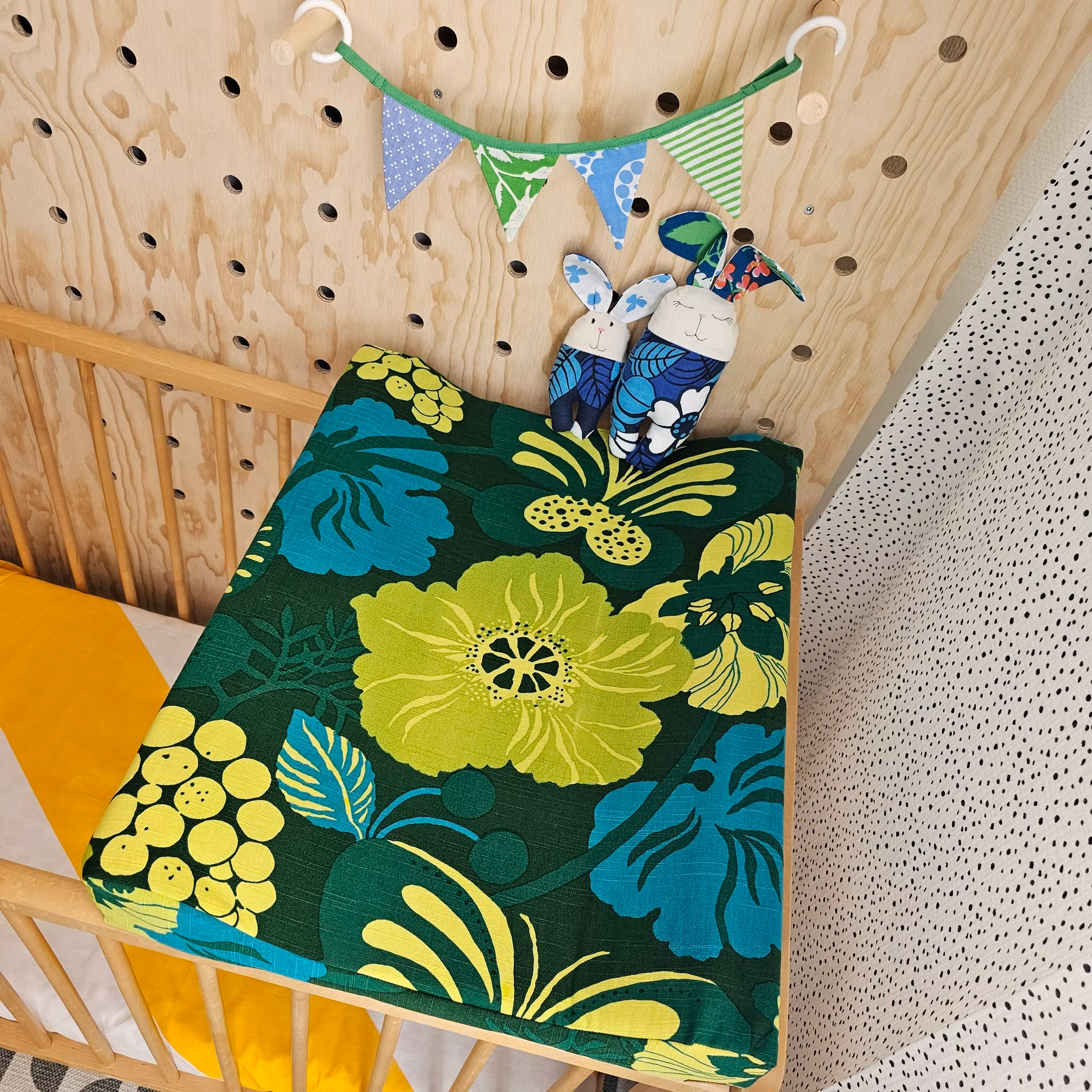 Överdrag till skötbord