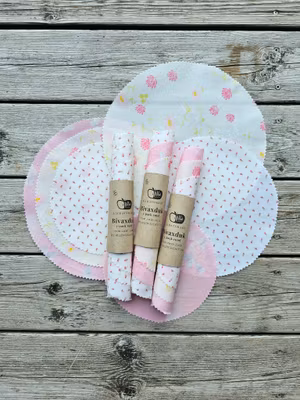 Bivaxduk rund 3-pack ROSA mix