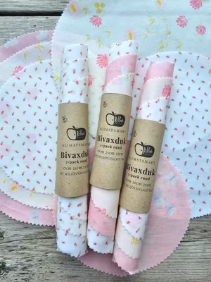 Bivaxduk rund 3-pack ROSA mix
