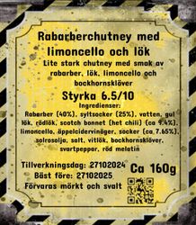 Rabarberchutney med lök och limoncello