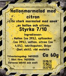 Hallonmarmelad med citron