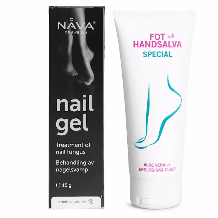 Fotvårdspaket med Nåva nagelgel och fot och handsalva