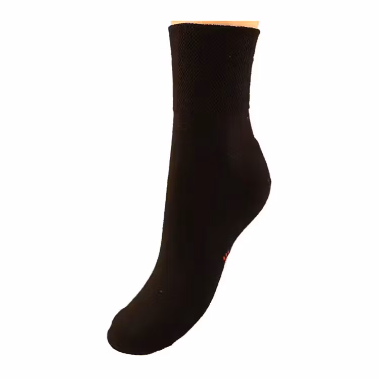 Diabetikersocka med lös resår och frottésula i merinoull