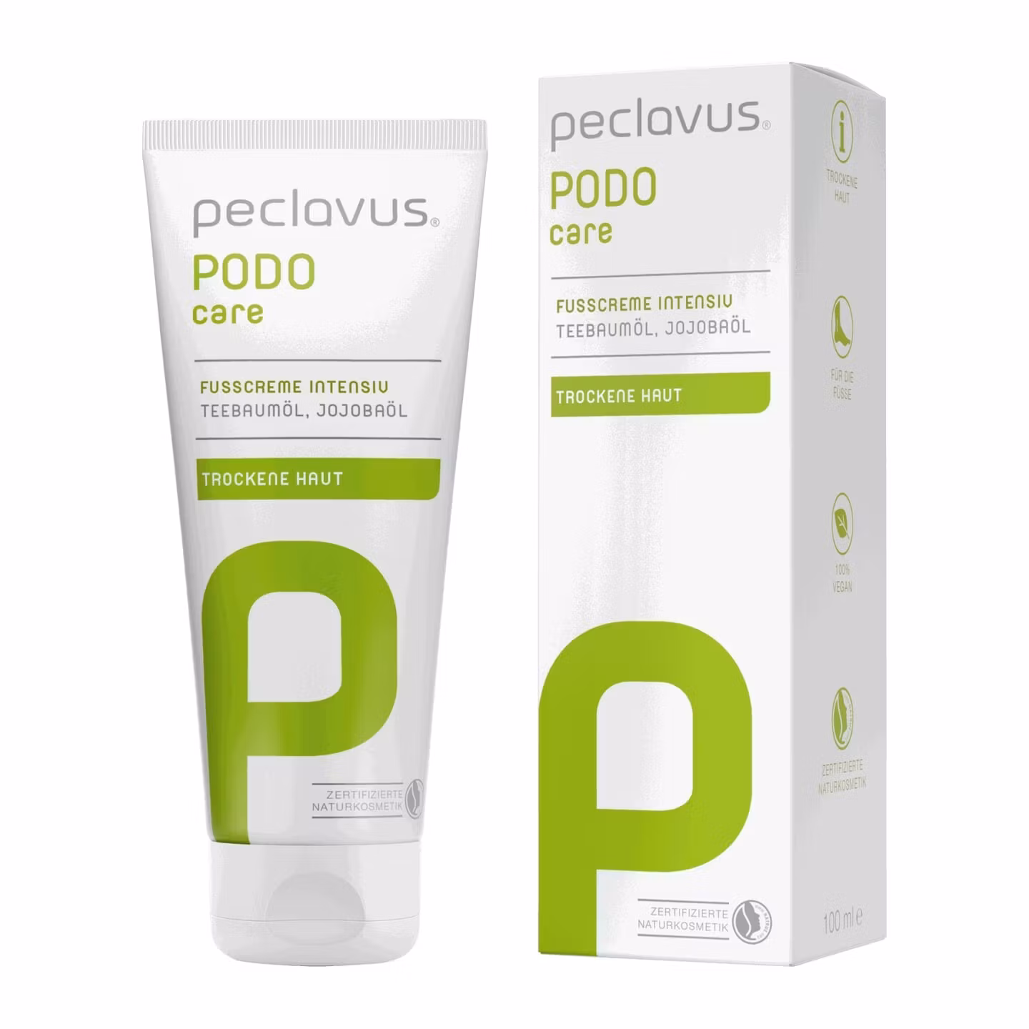 Peclavus PODOcare Fotcreme intensiv 100ml – tub och förpackning