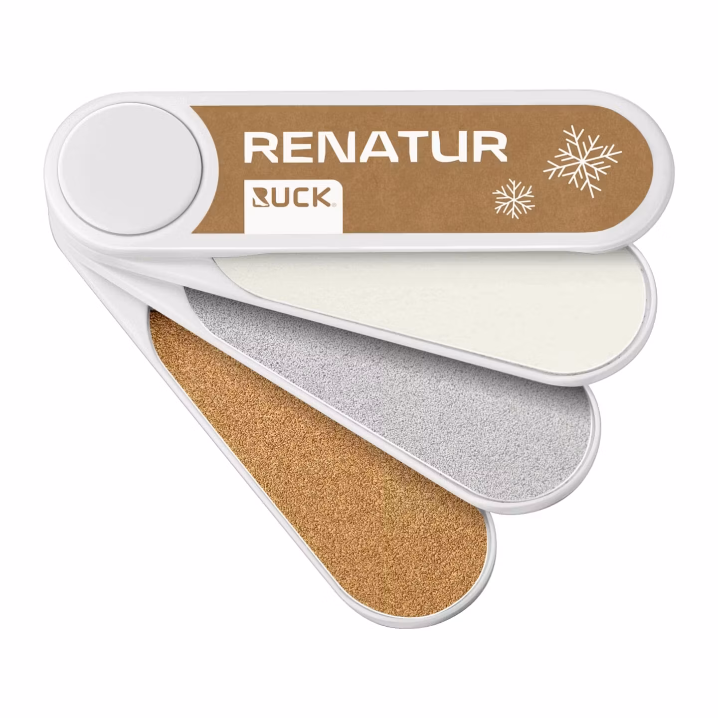 RUCK RENATUR nagelfilspaket med tre filar och polerfil utfällda