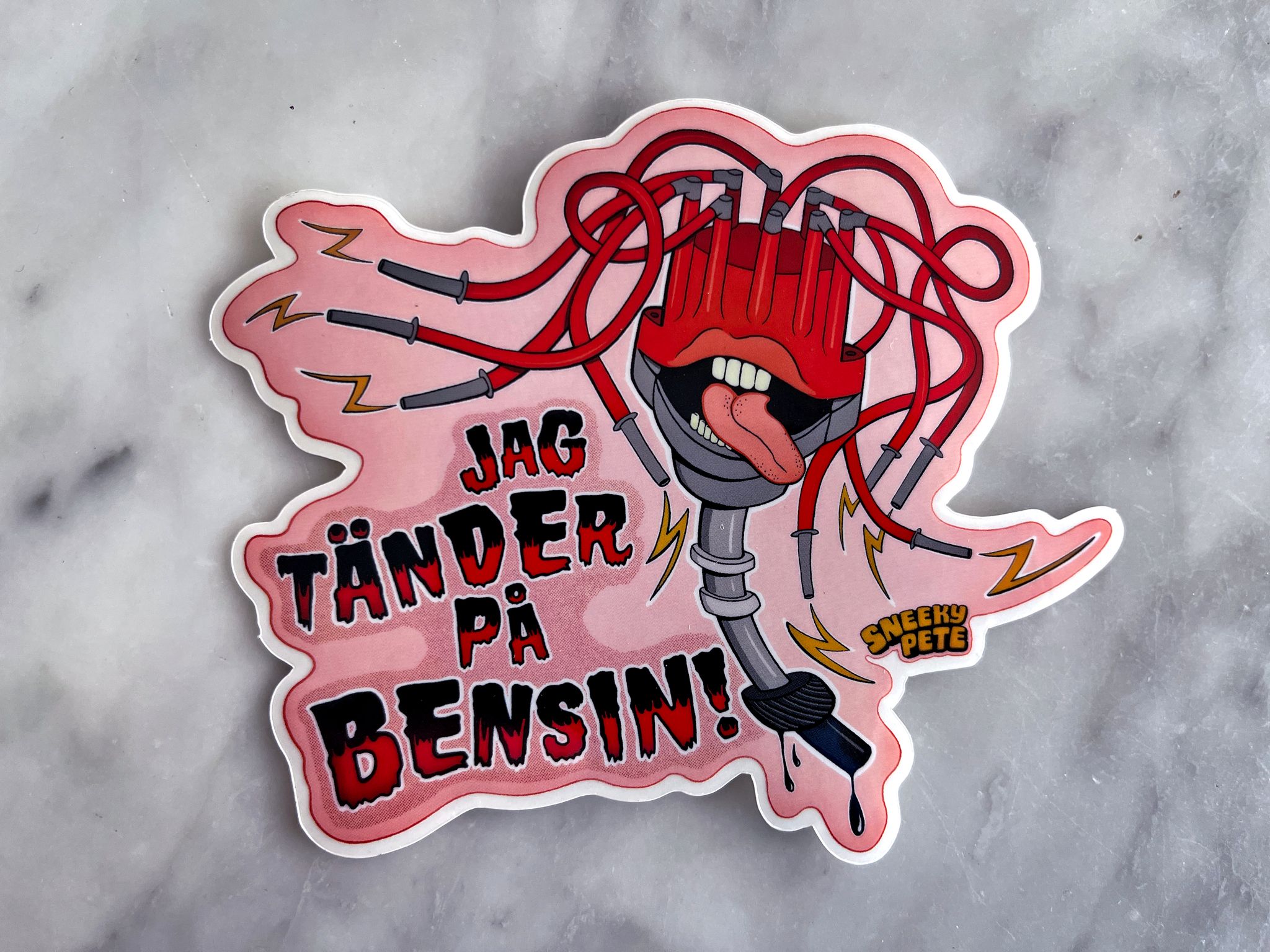 Jag tänder på bensin