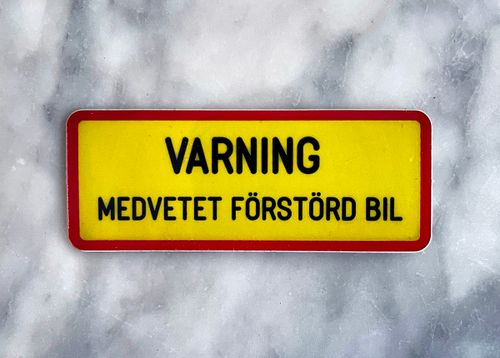 Medvetet förstörd bil