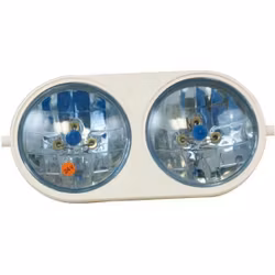 Dubbel strålkastare plast vit, 24V