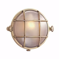 Foresti däckslampa i messing med matt glas