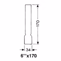 DHR Lampglas 6''' x 170 mm