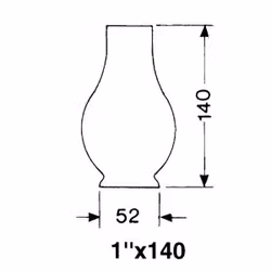 DHR Lampglas 1''' x 140 mm