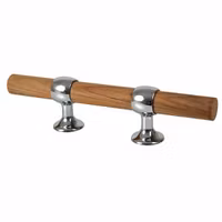 Pollare teakstock 250mm Ø30 kromad