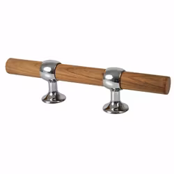 Pollare teakstock 300mm Ø30 kromad