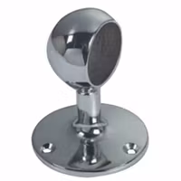 Ändstycke kromad mässing 25mm stolpe