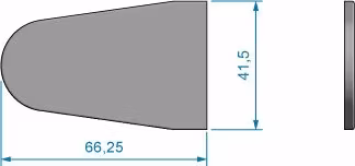 Täcklock gångjärn 66,25x41,5mm