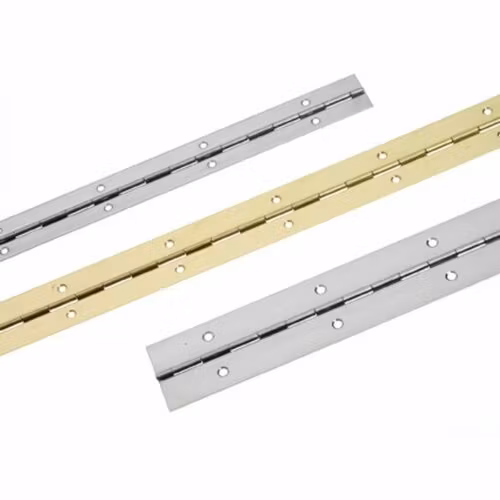 Pianogångjärn pol. mässing, 1000x40 mm