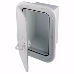 Inbyggnadsbox svart med lucka 37,5x28x17,5cm