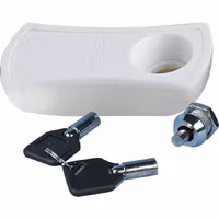 Handtag med lås, vit