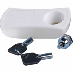 Handtag med lås, vit