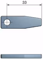 Roca regel 2.5" kort, rak