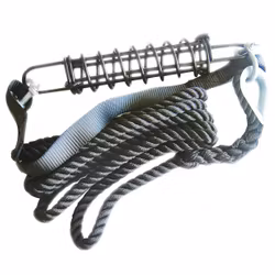 Bryggförtöjning med fjäder, säkerhedsband & 14mm 4,5m lina