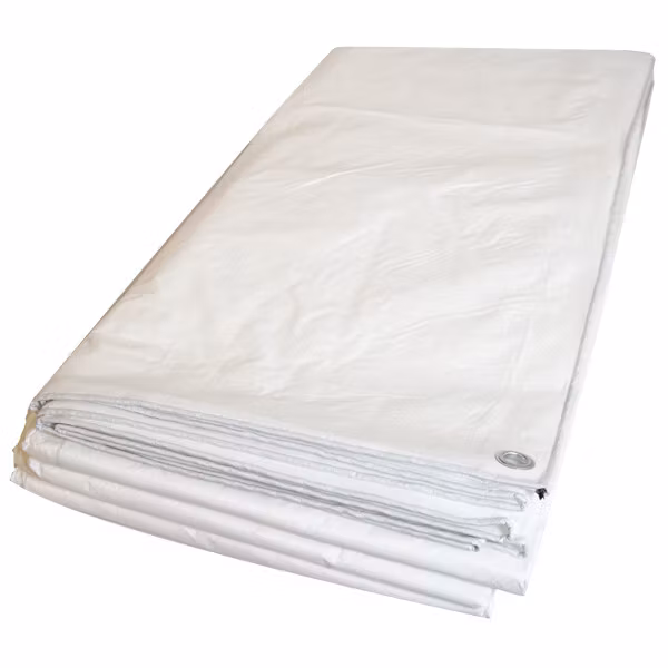 Presenning Super Tarp Standard 160g/m2 vit  4 x 6 meter