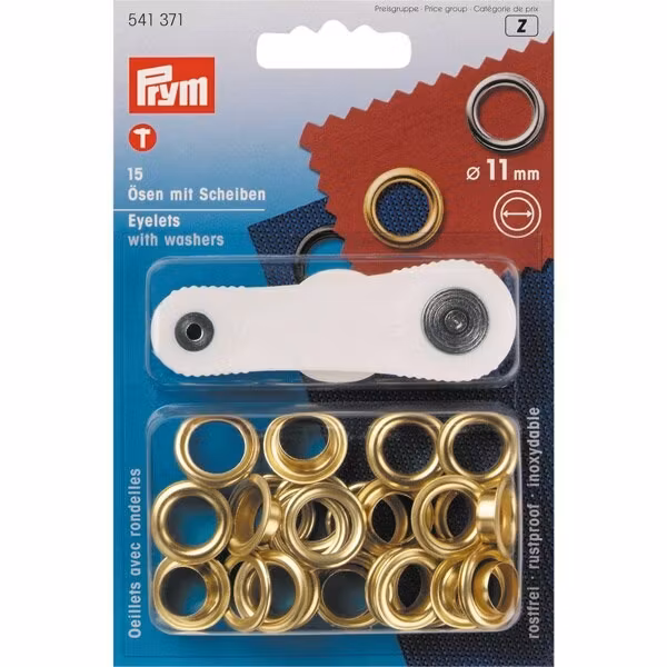 Mässingsöljetter 11mm inv 15st, med verktyg