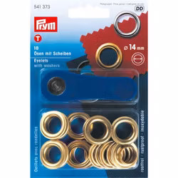 Prym mässingsöljetter Ø14mm, 10 st