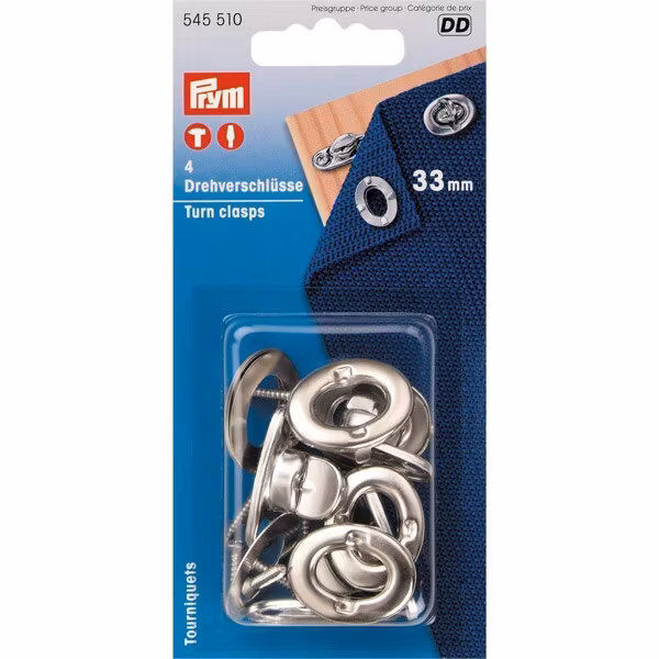 Kapellvred med öljetter och skruvar 33mm h-6mm 4st.