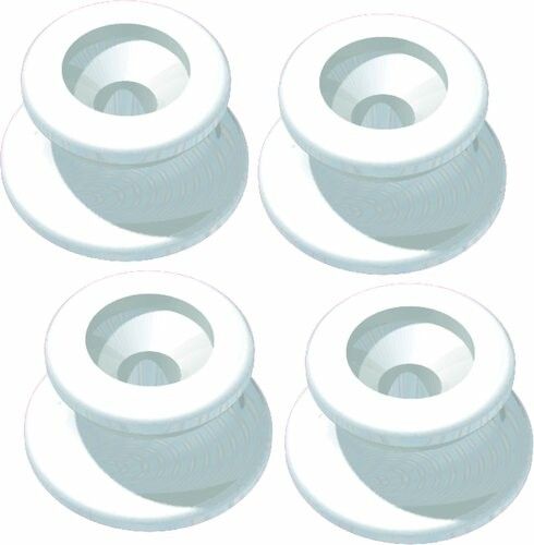 Kapellfäste vit ink skruv pp, 4-pack