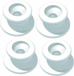 Unimer kapellfäste vit Ø25mm, 4 st