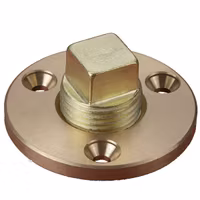 Länsplugg m/bult mässing, Ø55 mm