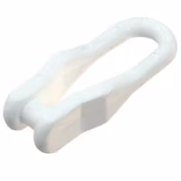 Schackel vit nylon Ø8 mm med skruv