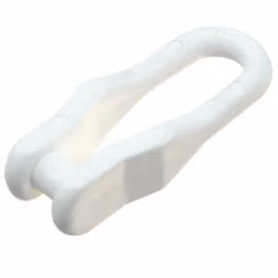 Schackel vit nylon Ø8 mm med skruv