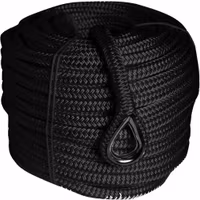 1852 Ankarlina flätad polyester m RF kaus svart 12mm 40meter