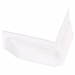 Dan-Fender bryggfender vinkel vit, 25x10cm