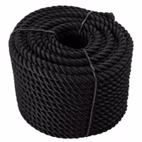 3-Slagen PP lina svart Ø10 mm 30 meter