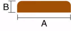 Roca täcklist teak 47x10mm, 2m