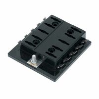 Hållare till 10 bladsäkringar, max 25 Amp