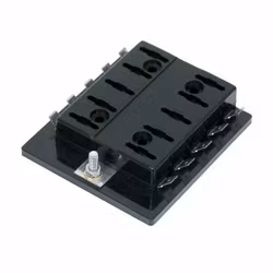 Hållare till 10 bladsäkringar, max 25 Amp