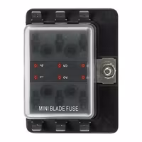 1852 Säkringshållare med LED till 6 säkringar