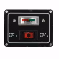 Testpanel för batteri med instrument och strömbrytare, 12/24