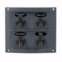 Elpanel stänktät med 4 kontakter