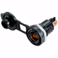 Installationskontakt liten med skyddslock 12/24V / 16 Amp
