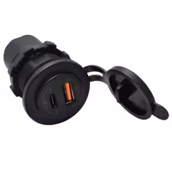 1852 USB-uttag USB-A och USB-C med 1m kabel, 12/24V